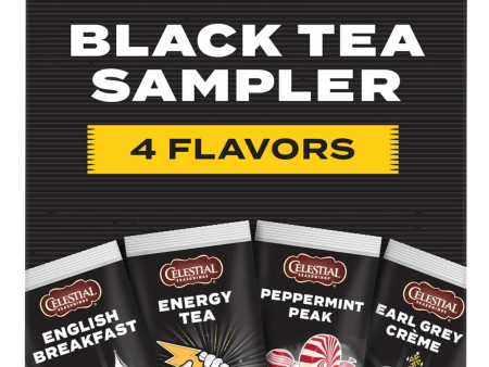 Black Tea Sampler - English Breakfast, Energy Tea, Peppermint Peak, Earl Grey Crème (15 Tea Bags) Online Hot Sale