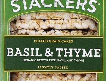 Thin Stackers Organic Basil & Thyme Organic Puffed Grain Cakes - Lightly Salted Online Hot Sale