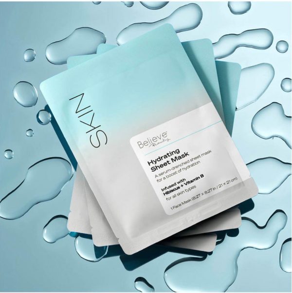 Brightening Sheet Mask - with Hibiscus and Vitamin B (6 Pack) Online now