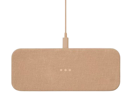 CATCH 2: Multi-Device Linen Charging Pad - Camel For Cheap