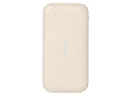 CARRY: Wireless Leather Charging Power Bank - Bone Online Sale