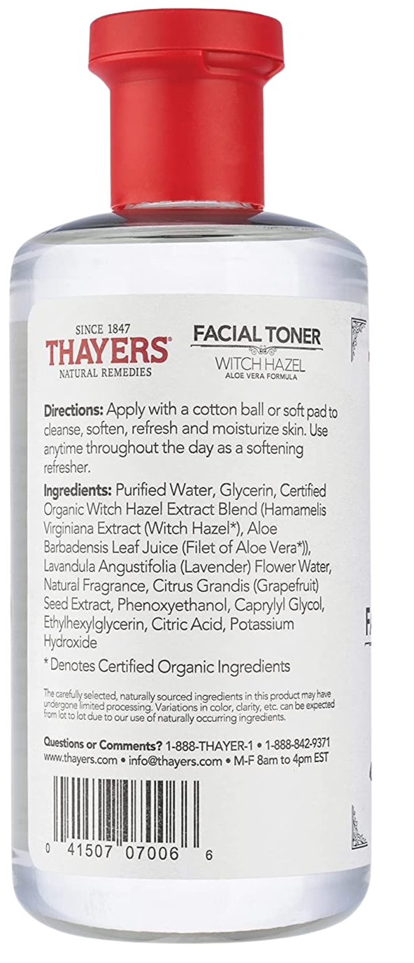 Witch Hazel Facial Toner With Aloe Vera Formula Alcohol-Free Lavendar For Cheap