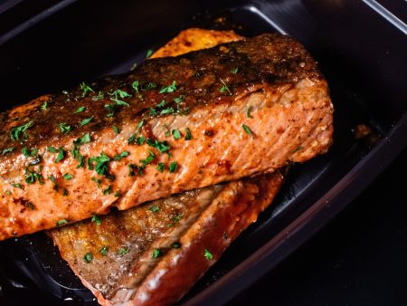 1 lb. Garlic Butter Salmon Filets For Sale