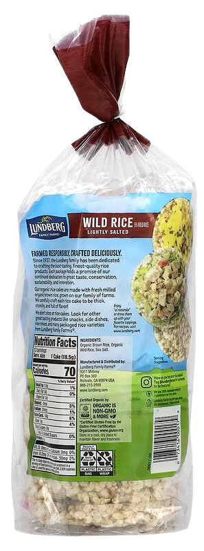 Organic Whole Grain Rice Cakes Wild Rice Pack - Lightly Salted Online Hot Sale