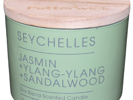 Seychelles Jasmine + Ylang-ylang + Sandalwood Soy Blend Scented Candle Discount