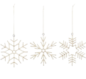 Ornament Snowflake - Beige (3 CT) Sale