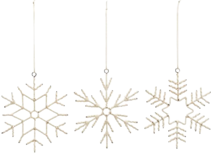 Ornament Snowflake - Beige (3 CT) Sale