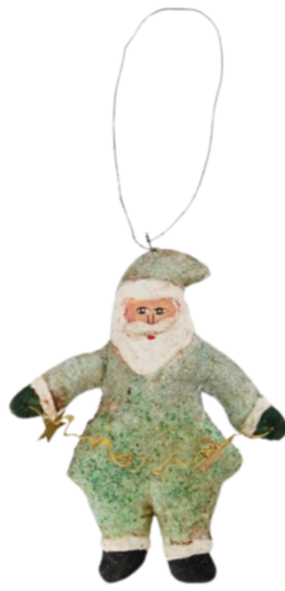 Santa Claus Ornament - Green For Cheap