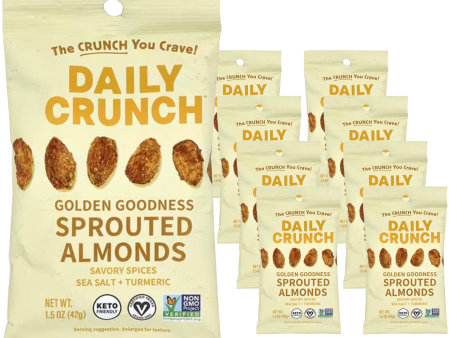 Turmeric + Sea Salt Sprouted Almonds (8 Pack) Hot on Sale