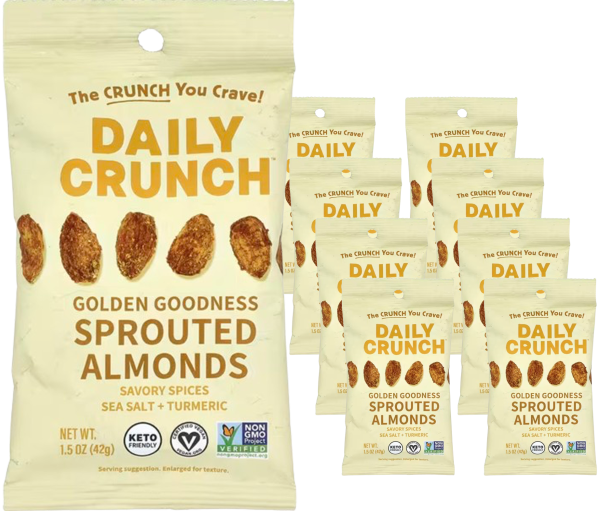 Turmeric + Sea Salt Sprouted Almonds (8 Pack) Hot on Sale