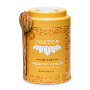 JusTea Herbal tea tins with wooden scoop Cheap