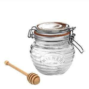 Kilner Honey Cliptop Pot with Beechwood Dipper 350ml Cheap