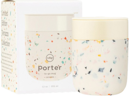 12oz Ceramic Travel Mug - Terrazzo Cream Cheap