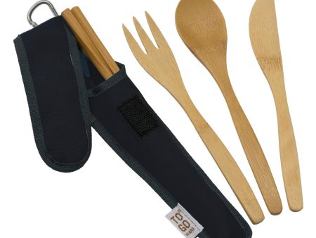 Bamboo Utensils in a Pouch For Sale