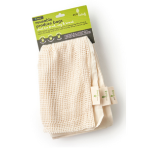 Organic cotton produce bag 3pack eco living For Discount