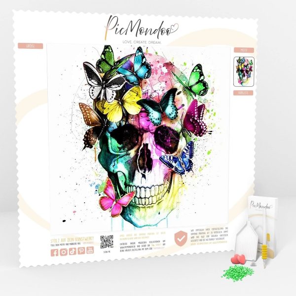 Diamond Painting - Totenkopf  Schmetterlingstanz  Online