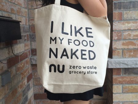 “I Like My Food Naked” Large Cotton Tote Online