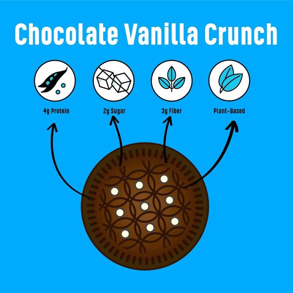 Keto-Friendly Chocolate Vanilla Sandwich Cookies (16CT) For Sale