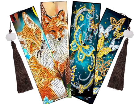 Diamond Painting Lesezeichen  Fox & Butterfly  2er Set Online Hot Sale