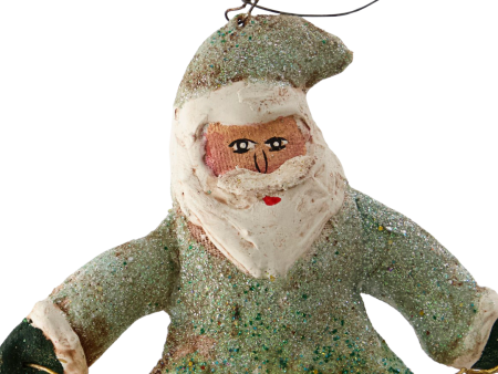 Santa Claus Ornament - Green For Cheap