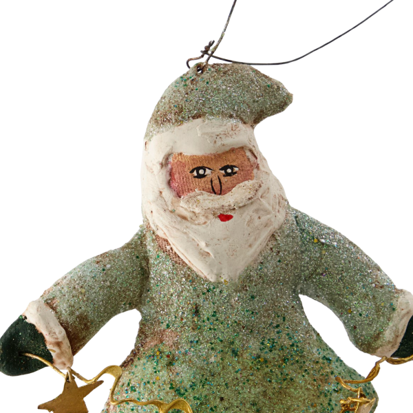 Santa Claus Ornament - Green For Cheap