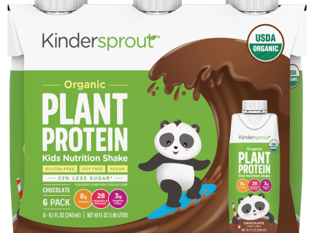 Organic Plant Protein Chocolate Kids Nutrition Shake Drink (6 Pack) on Sale