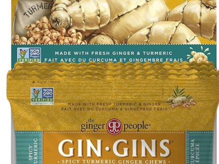 Gin-Gins Spicy Turmeric Ginger Chews (12 Pack) Discount