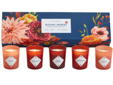 Blooms and Berries Set of 5 Scented Candles on Sale