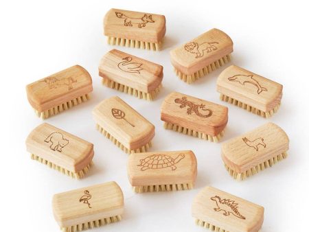 12 x Kids Natural Vegan Nail Brush (FSC 100%) For Discount