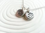 Yoga Necklace | Ohm and Lotus Charm Necklace on Sale