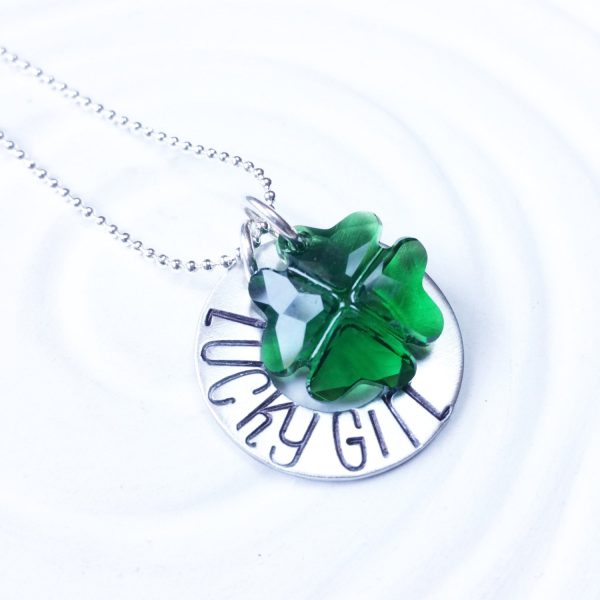 Lucky Girl Necklace | Shamrock Necklace | Irish Jewelry Online Sale