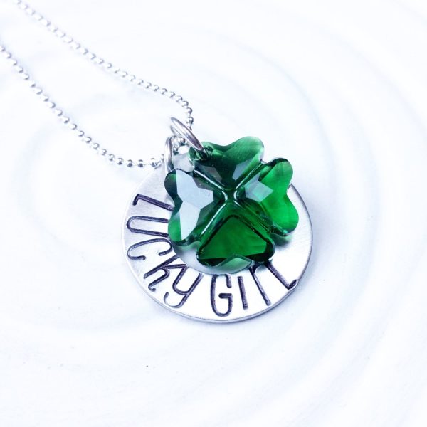 Lucky Girl Necklace | Shamrock Necklace | Irish Jewelry Online Sale