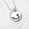 Organic Oval Necklace | Birthstone Name Necklace For Sale