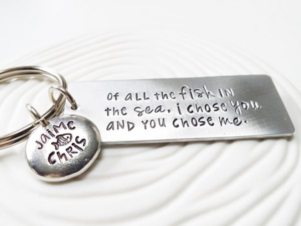 Of All The Fish In The Sea | I Chose You and You Chose Me | Couple s Keychain on Sale