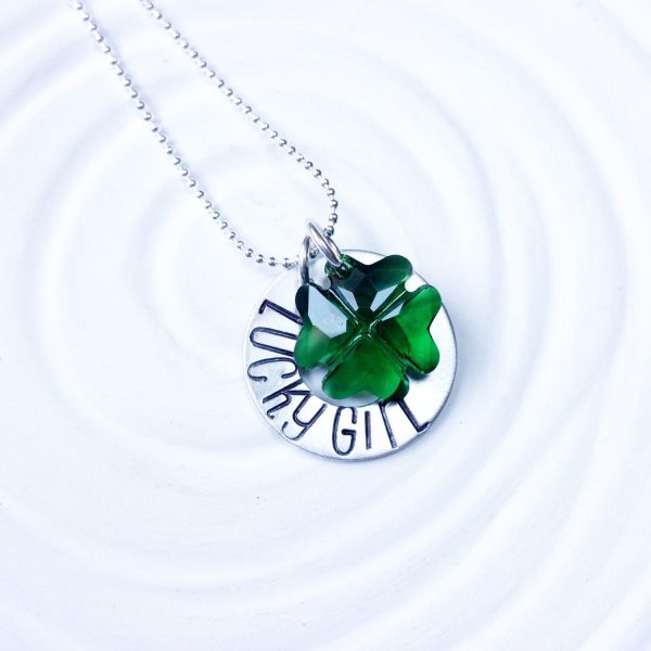 Lucky Girl Necklace | Shamrock Necklace | Irish Jewelry Online Sale