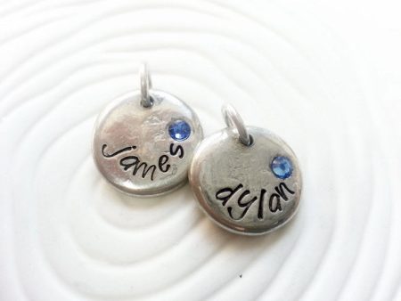 Birthstone Name Charm | Pebble Charm For Discount