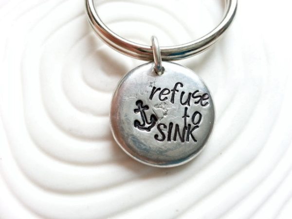 Refuse to Sink | Pebble Keychain For Cheap