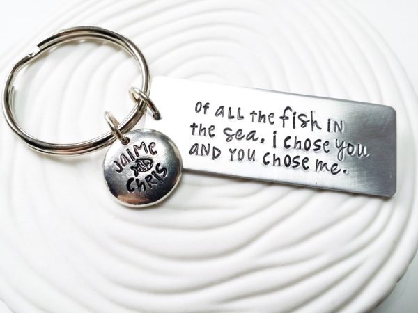 Of All The Fish In The Sea | I Chose You and You Chose Me | Couple s Keychain on Sale