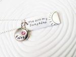 You Are My Sunshine | Sun Tag with Birthstone Pebble Online now