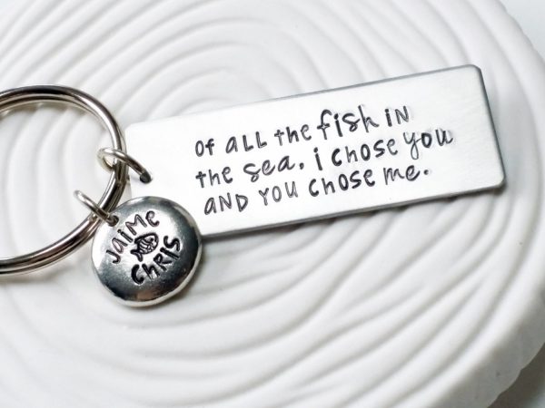 Of All The Fish In The Sea | I Chose You and You Chose Me | Couple s Keychain on Sale