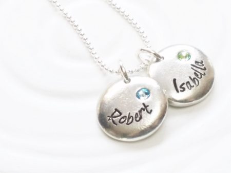 Birthstone Name Necklace | Pebble Jewelry Discount