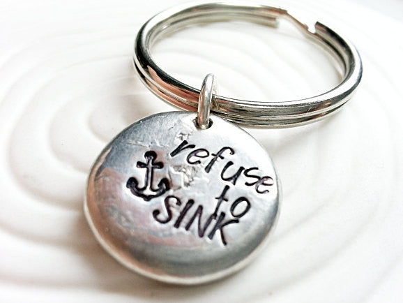 Refuse to Sink | Pebble Keychain For Cheap