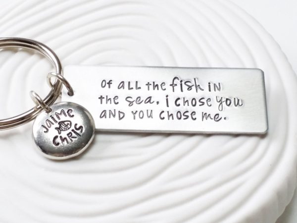 Of All The Fish In The Sea | I Chose You and You Chose Me | Couple s Keychain on Sale