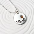 Organic Oval Necklace | Birthstone Name Necklace For Sale