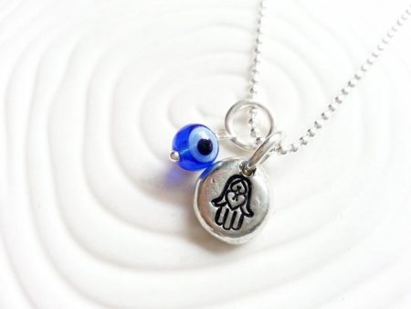 Hamsa and Evil Eye Necklace | Hand of Miram | Chamsa Jewelry For Sale