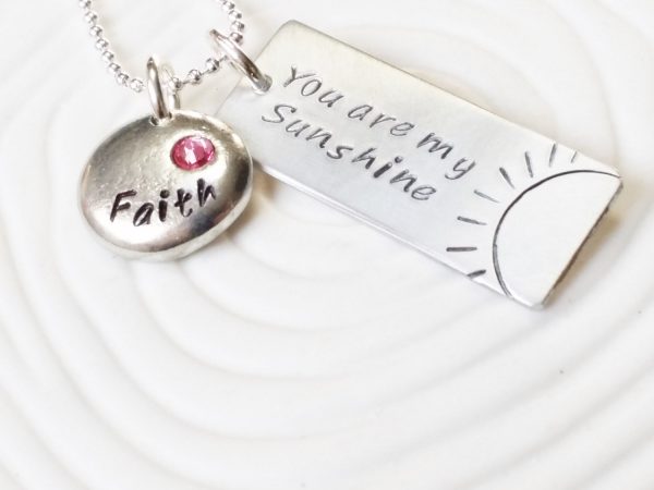 You Are My Sunshine | Sun Tag with Birthstone Pebble Online now