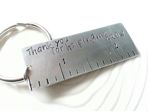 Thank You For Helping Me Grow | Teacher s Gift Keychain Discount