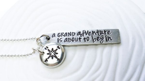 A Grand Adventure is About to Begin Necklace | Motivational Gift Online now