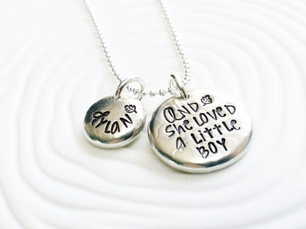 And She Loved A Little Boy Necklace | Giving Tree Quote | Shell Silverstein Quote Online