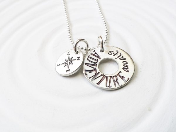 Adventure Awaits | Compass Necklace | Motivational Gift Online Sale